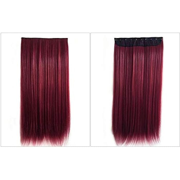 DILLARDS Heat Resistant Synthetic Hair Extension - Red, H157 - Image 2
